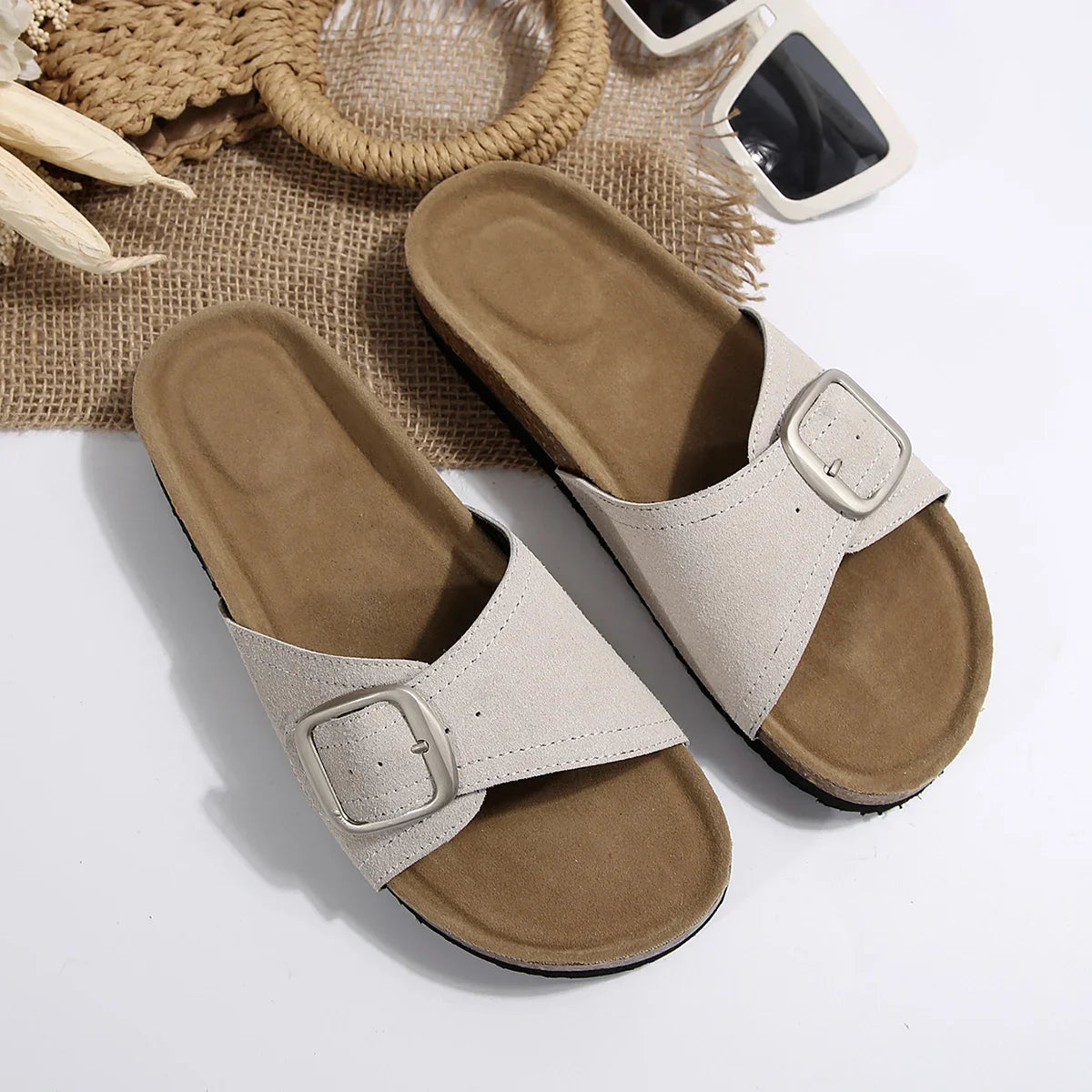 Luna Buckle Flip Flops