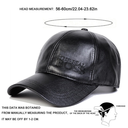 FrostLine Leather Baseball Cap