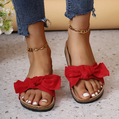Kira Leopard Bow Sandals
