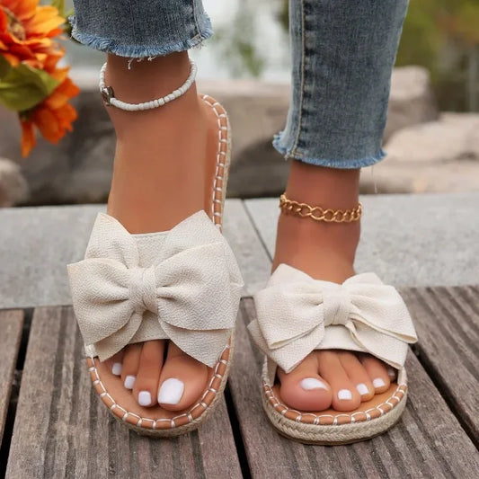 Lila Bow Summer Slides