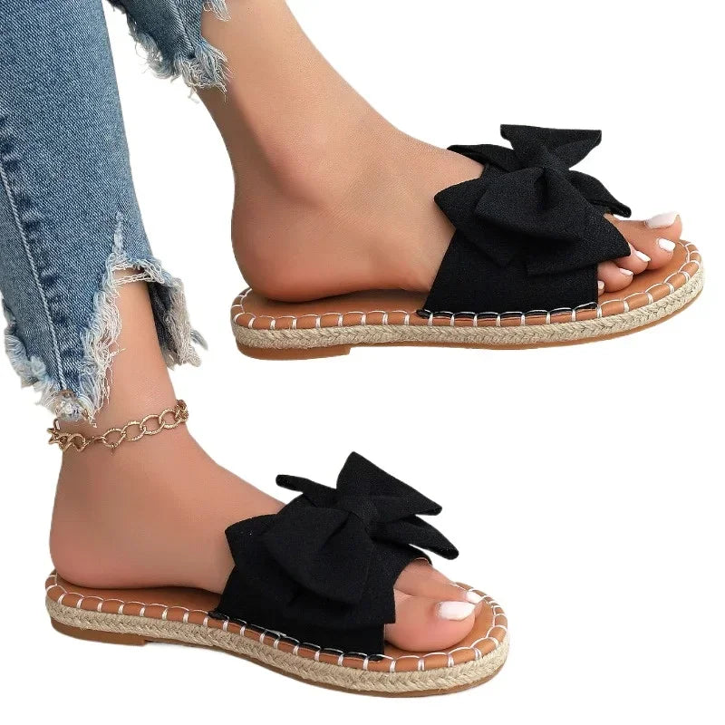 Lila Bow Summer Slides