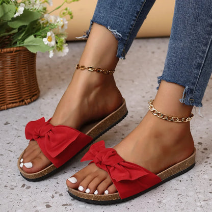 Kira Leopard Bow Sandals