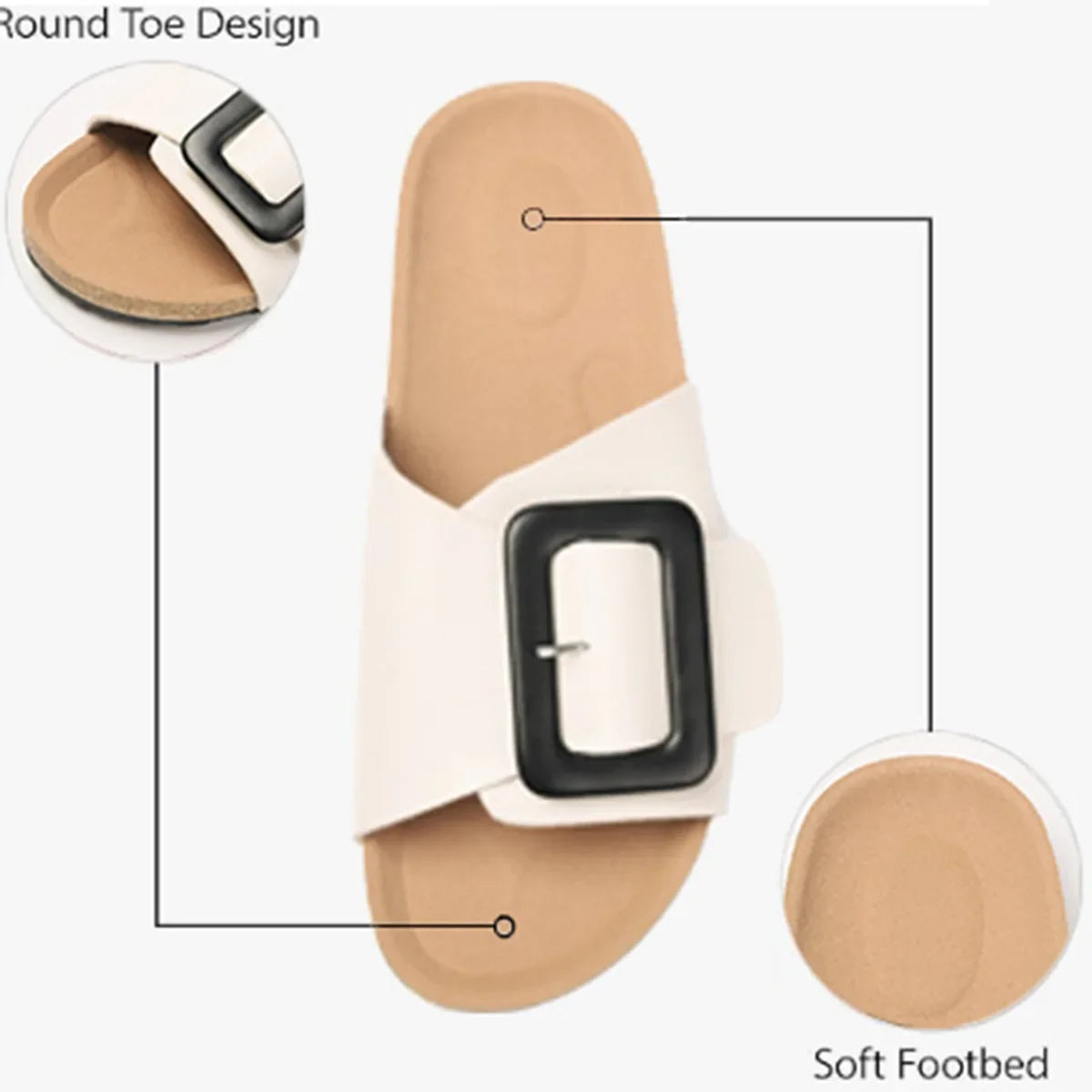 Lila Open-Toe Slip-On Sandals