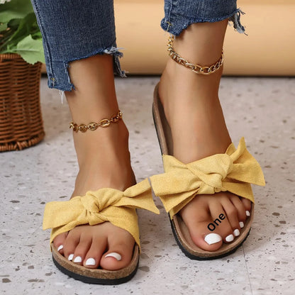 Kira Leopard Bow Sandals