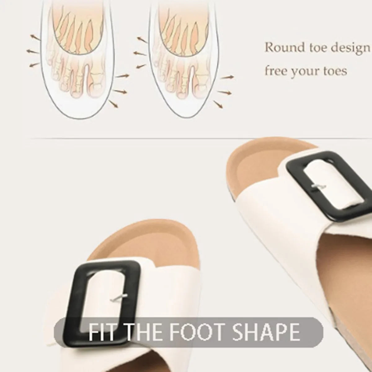Lila Open-Toe Slip-On Sandals
