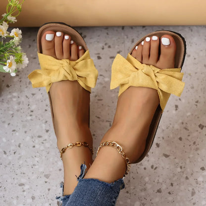 Kira Leopard Bow Sandals